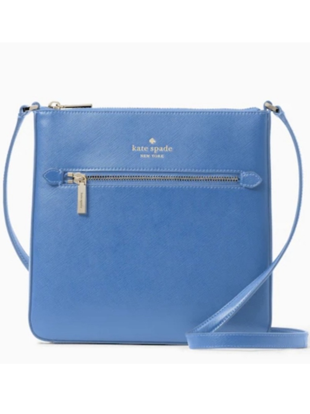 KATE SPADE Sadie Fresh Blue Leather Top-Zip Crossbody Shoulder Bag NWT $299